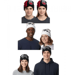 Star Wars Beanie für Damen oder Herren Strick-Mütze in Einheitsgröße Fan Artikel Winter-Mütze in Schwarz oder Weiß