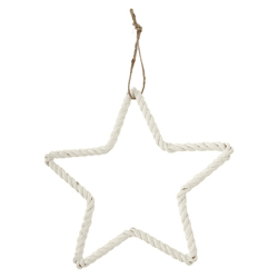 Hanging Star, White, XS, approx. 16 cm in diameter