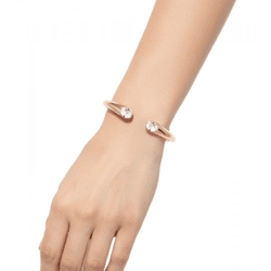 Stilvolles Calvin Klein Damen Edelstahl-Armband mit funkelnden Kristallen Arm-Schmuck Handgelenk-Schmuck Größe XS KJ8YPF1402 Rosegold