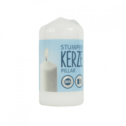 Stumpfe Kerze weiß 6 x 11 cm