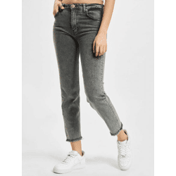 stylische 2Y Premium Damen Jeans Slim Fit Stretch Reißverschluss mit Baumwolle Grau