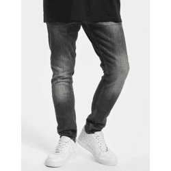 stylische 2Y Premium Herren Jeans Slim Fit Taschen Grau