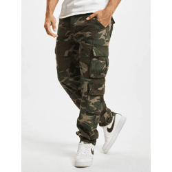 stylische Brandit Herren Jeans Slim Fit Kordelzug Taschen mit Baumwolle Camouflage