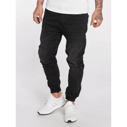 stylische DEF Herren Jeans Stretch Taschen Slim Fit mit Baumwolle Schwarz