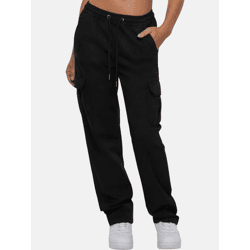 stylische Urban Classics Damen Jeans Stretch Taschen 320 g/m² mit Baumwolle Schwarz