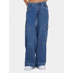 stylische Urban Classics Damen Jeans Taschen Denim mit Baumwolle Blau