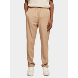 stylische URBAN CLASSICS Herren Stoffhose Relaxed Fit mit Tunnelzug 190 g/m² Beige 