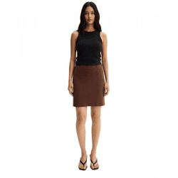 stylischer Damen Mini-Rock Feinstrick-Schlupfrock Große Größen 966465 Braun