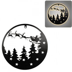 Svenska Living Wandleuchte LED auf Batterie schwarz 35 cm