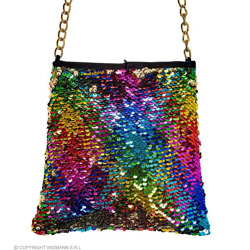 TASCHE WENDEPAILLETTEN REGENBOGEN / GOLD