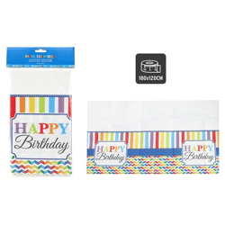 Tischdecke Happy-Birthday, 180x120cm