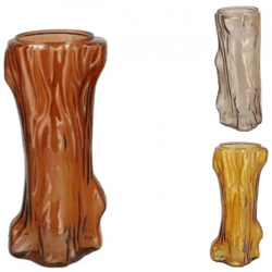 Vase Baum braun/gelb 26 cm 3 Stück sortiert