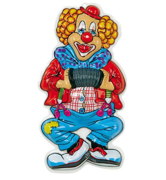 Wand-Deko Clown Musik - 53 cm