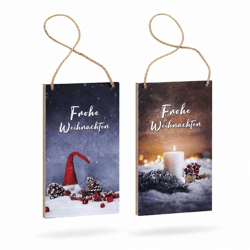 Wanddekoration Weihnachten 20 cm 2 Stück sortiert