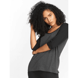 weiches Urban Classics Damen Sweatshirt 140 g/m² mit Baumwolle Grau/Schwarz