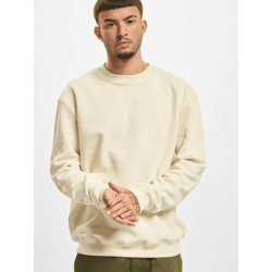 weiches URBAN CLASSICS Herren Sweatshirt Rippstrick 380 g/m² mit Baumwolle Ecru-Weiß