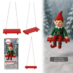Weihnachtself Schaukel, ca. 13x2cm
