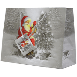 Weihnachtsgeschenktüten Weihnachtsmann - Medium-quer - 5 Motive