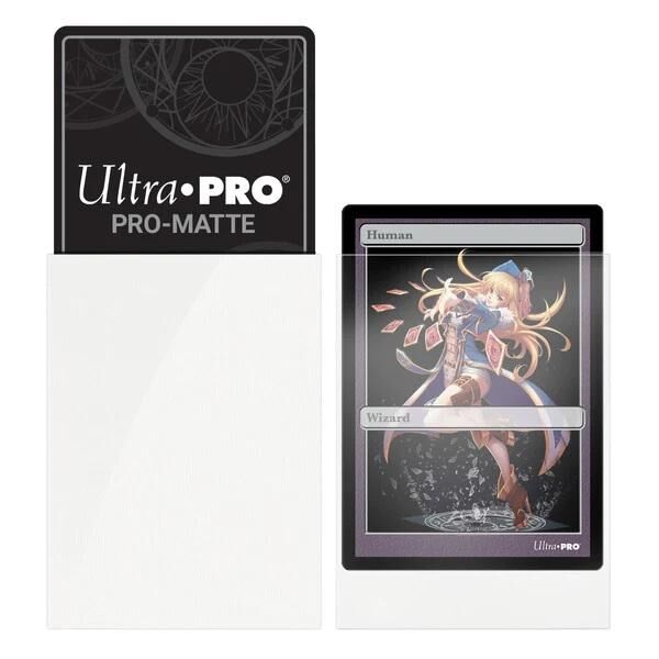 White PRO-Matte Small Deck Protector Sleeves (60)