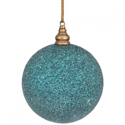 Wilko Weihnachtskugel Enchanted Bead azure 12 cm