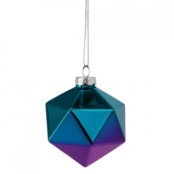 Wilko-Kugel Facettiertes Ombre-Glas 7 cm
