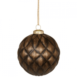 Wilko Weihnachtskugel Nordic Antique braun 10 cm