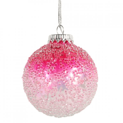 Wilko Christmas ball pink 9 cm 4 pcs.