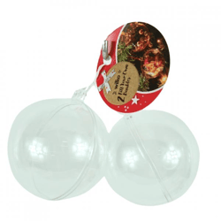 Wilko Weihnachtskugel füllbar 7 cm 2 Stück