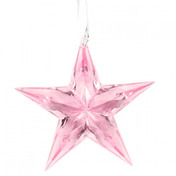 Wilko Christmas hanger star acrylic 9 cm