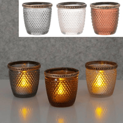 Windlicht Oriental, Dots, 3/s, klein, 7,5cmD
