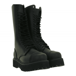 zeitlose Unisex Brandit Phantom Echtleder-Stiefel mit markanter Plateausohle Rangerstiefel Schnür-Boots 2. Wahl – kleine Schönheitsfehl