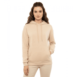 ZWILLINGSHERZ Hoodie Damen Sweat-Pullover Kapuzenpullover mit Tasche 46093-29 Beige