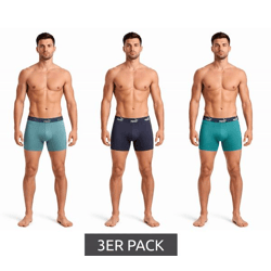 3er Pack PUMA Basic Boxer Herren Boxer-Shorts Baumwoll-Unterhose Unterwäsche 100003547 4470 Dunkelblau/Türkis/Petrol