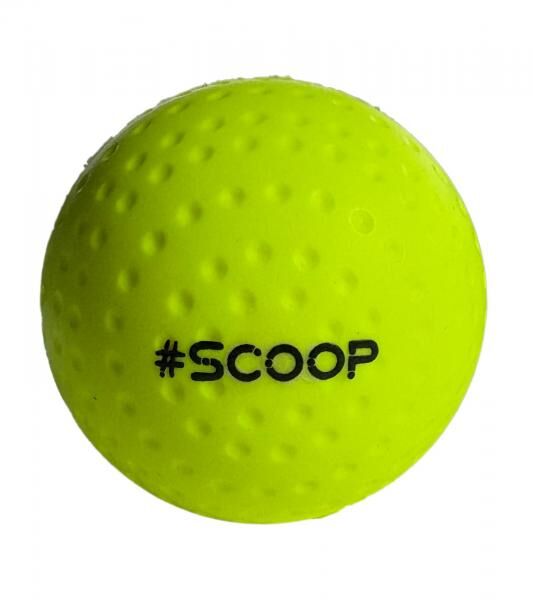 6er Pack SCOOP X-Treme Hockey Street-Balls mit Dimple-Design Hockeyball Sport-Ausr&uuml;stung NI266446 Neon-Gelb