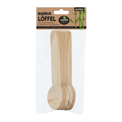 Bambus Löffel , 12er Set , ca. 16cm