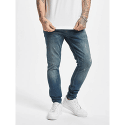 bequeme 2Y Premium Herren Jeans Skinny Fit Stretch Taschen mit Baumwolle Blau