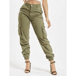 bequeme DEF Damen Jeans 200 g/m² mit Baumwolle Khaki