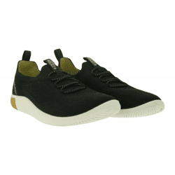 Bequeme KEEN KNX Knit Lace Damen Barfußschuhe Atmungsaktive Freizeitschuhe mit Strick-Obermaterial 1030078 Schwarz