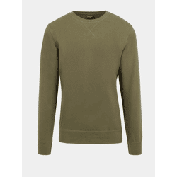 bequemes Mister Tee Herren Sweatshirt Rippbündchen 240 g/m² mit Baumwolle Khaki