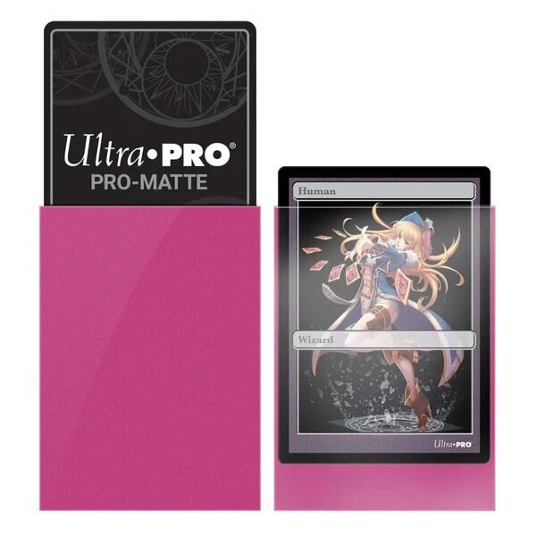 Bright Pink PRO-Matte Small Deck Protector Sleeves (60)