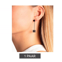 Calvin Klein Damen Ohrstecker mit Swarovski-Kristallen Edelstahl-Ohrringe Ohr-Schmuck KJ9CVE140200 Grau/Hellrosa