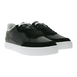 Calvin Klein Sneaker modische Echtleder-Schuhe mit Logo auf den Außenseiten elegante Turn-Schuhe YM0YM01153 0GM Schwarz