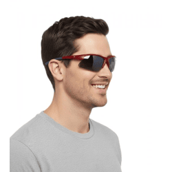 Champion Sport Sonnenbrille Herren Sport-Brille polarisiert Urlaubs-Brille Filterkategorie 3 CU512803 Schwarz/Rot