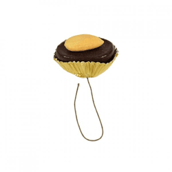 Dekoration Anhänger/Scheibe Bonbon mit Mandelkern 4,5 cm