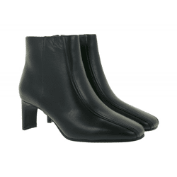 Elegante Clarks Damen Seren 55 Top Echt-Leder Absatz-Stiefelette – Klassischer Ankle-Boot 26166942 Schwarz 
