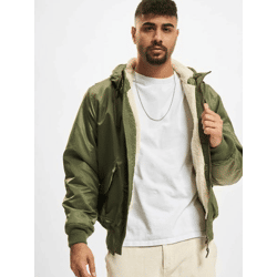 funktionale Brandit Herren Jacke große Kapuze Kordelzug Khaki