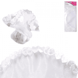 Geschenkbox Herz Organza weiß 6 Stück