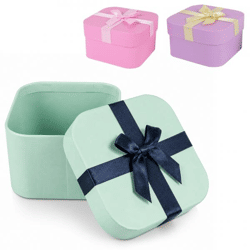 Geschenkbox 14 cm, 3er-Set, sortiert