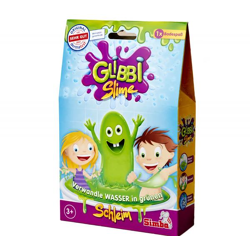 GLIBBI Slime Bade-Schleim Magischer Badezusatz für Kinder ab 3 Jahren Badespielzeug & Spaßbad 150 g Grün 