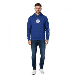 Hollister X NHL Toronto Maple Leafs Men's Hoodie with Team Logo Print, Cotton Sweatshirt 322-221-1606-220 Blue